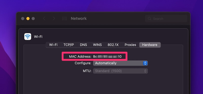 how to find mac address on mac terminal